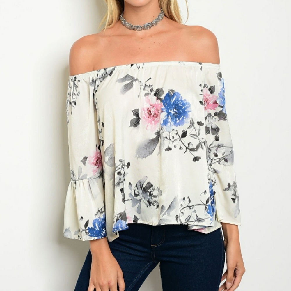 Floral Off-Shoulder Women Top
